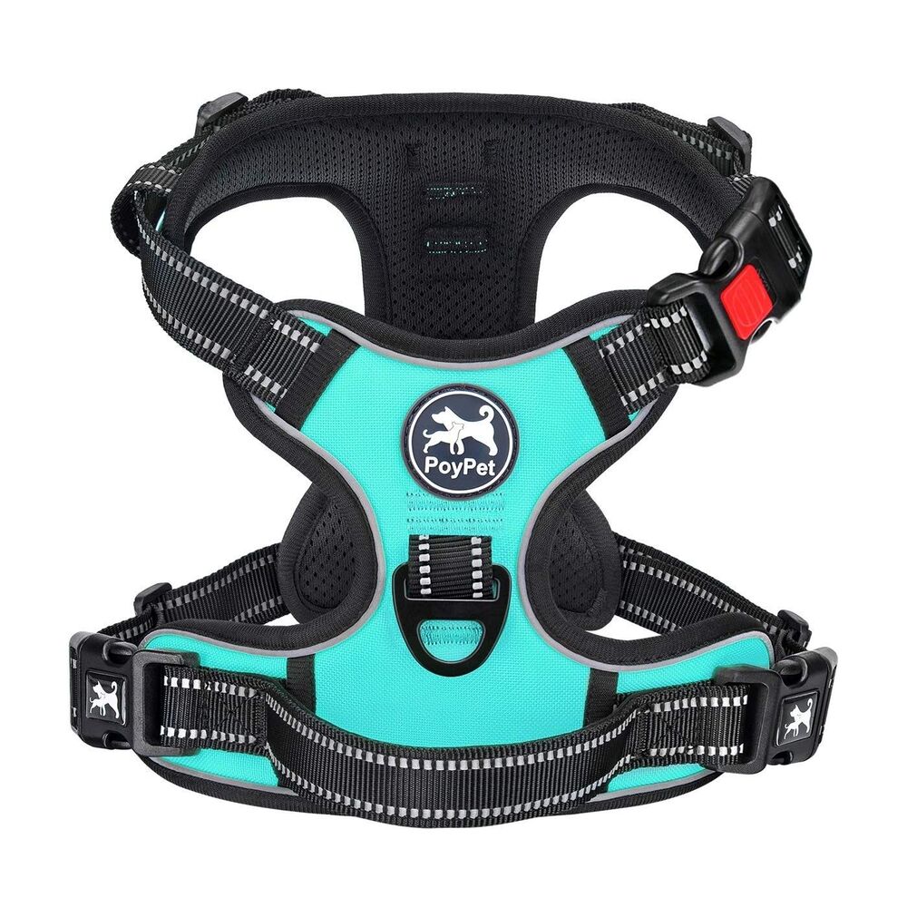 PoyPet No Pull Dog Adjustable Vest Soft Padded Reflective Harness Size S